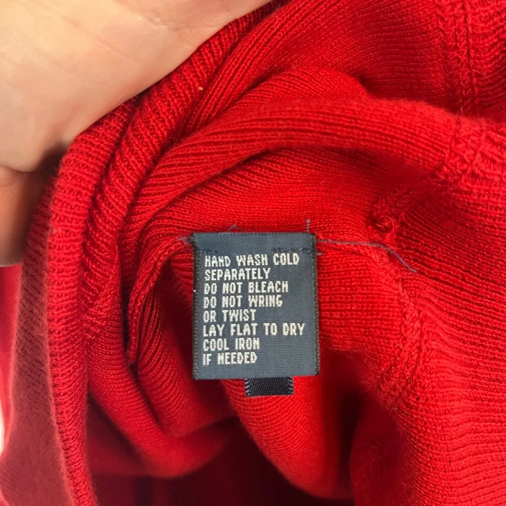 Polo Ralph Lauren men’s red cotton crewneck sweater size‎ large preppy classic